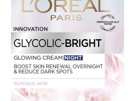 L Oreal Glycolic-Bright Glowing Night Cream 50.0ml Online Sale