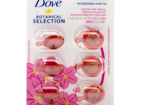 Dove Nourishing Hair Oil with Sakura Extract & Argan Oil - 6 capsules Hot on Sale