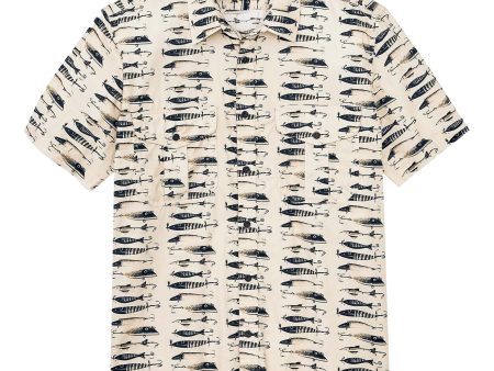 Filson Short Sleeve Washed Feather Cloth Shirt - Lures Natural Discount