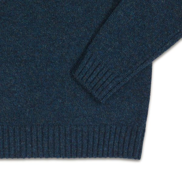 Filson Kintyre Irish Wool Five Gauge Sweater - Blue   Green Melange Cheap