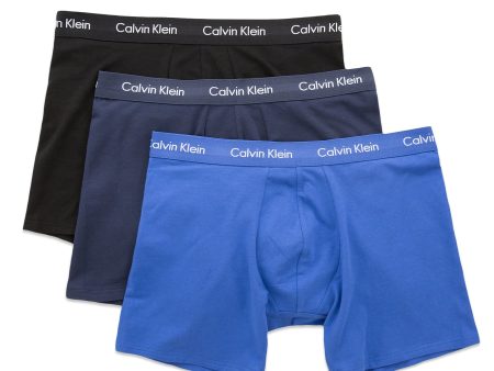 Calvin Klein Cotton Stretch Trunks - Blue Navy Black For Discount