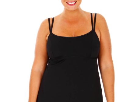 Capriosca Chlorine Resistant Swim Dress - Black For Cheap