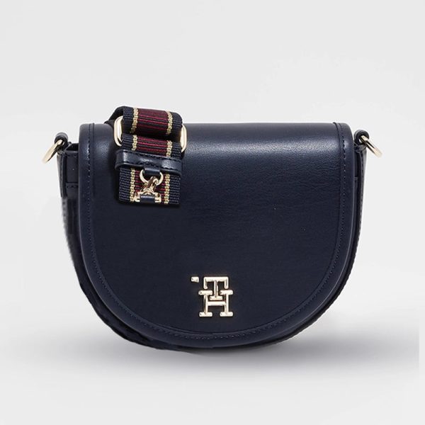 TOMMY HILFIGER LIFE SADDLE SHOULDERBAG NAVY THB21 For Discount