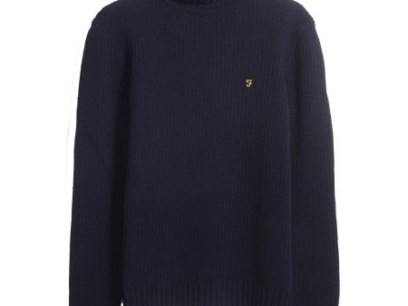 Farah Anton Fisherman Knit - True Navy Cheap