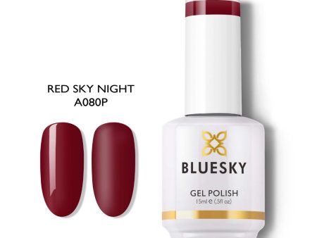 Bluesky Gel Polish 15ml A080P RED SKY NIGHT Discount