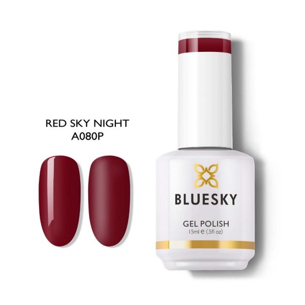 Bluesky Gel Polish 15ml A080P RED SKY NIGHT Discount