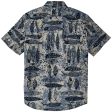 Filson Short Sleeve Chambray Shirt - Blue Ink Fish Print Hot on Sale