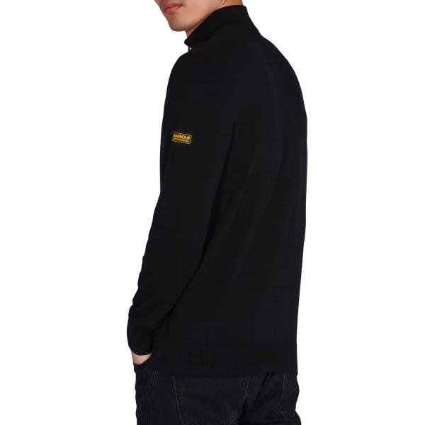 Barbour International Cotton Half Zip Knit - Black on Sale