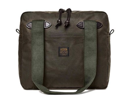 Filson Tin Cloth Tote Bag with Zipper - Otter Green For Cheap