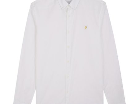 Farah Brewer New Slim Fit Oxford Shirt - White Online Hot Sale