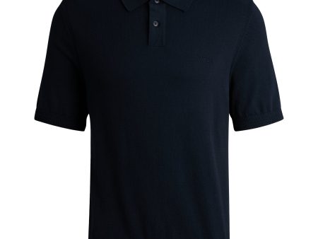 Boss Asac P Knitted Polo - Navy on Sale