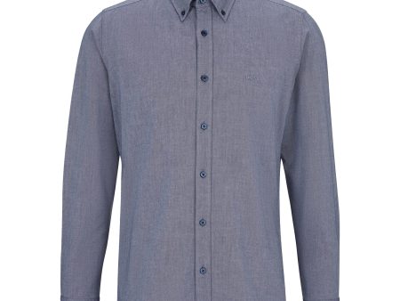 Boss Rickert Oxford Regular Fit LS Shirt - Navy For Sale