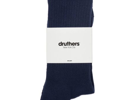 Druthers Organic Cotton Everyday Crew Socks - Navy Sale