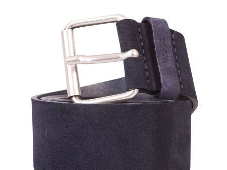 Boss Serge SD Suede Belt - Dark Navy Cheap