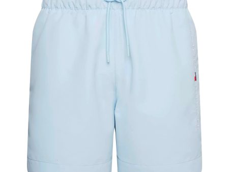 Tommy Hilfiger Mid Length Embroidered Swim Shorts - Breezy Blue Supply