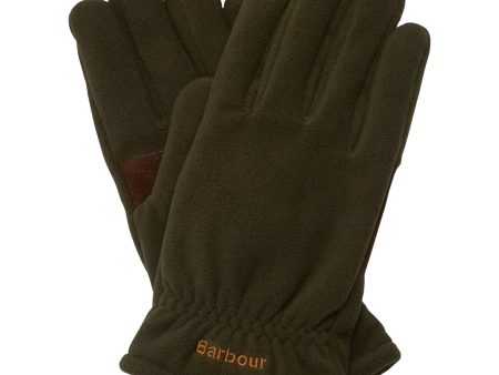 Barbour Coalford Fleece Gloves - Olive For Sale