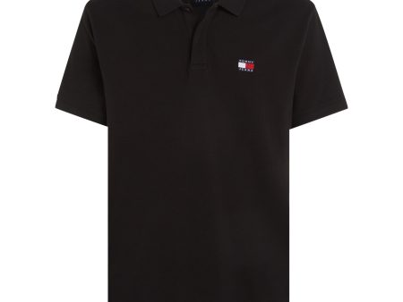 Tommy Jeans Regular Badge Polo - Black Hot on Sale