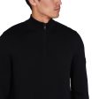 Barbour International Cotton Half Zip Knit - Black on Sale