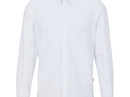 Boss Rickert Oxford Regular Fit Shirt - White For Cheap