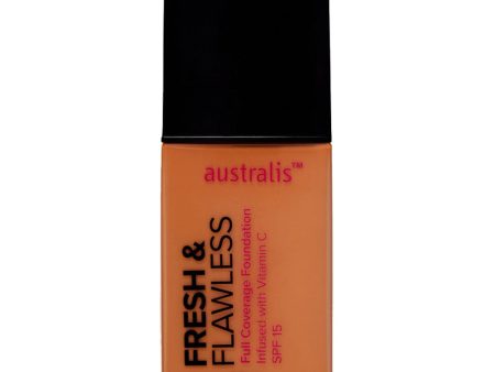 Australis Fresh & Flawless Full Coverage Foundation 30ml GOLDEN TAN Sale