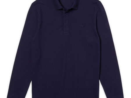 Lacoste Long Sleeve Paris Stretch Polo PH2481 - Navy Online Sale