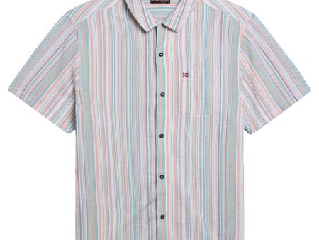 Napapijri G-Tulita Short Sleeve Shirt - Stripe For Sale