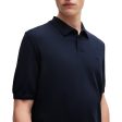 Boss Asac P Knitted Polo - Navy on Sale