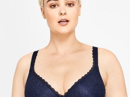 Berlei Barely There Lace Contour Bra - Navy on Sale