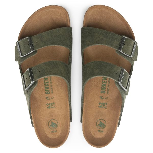 Birkenstock Arizona Vegan Micro Fibre Sandals - Desert Dust Thyme Fashion