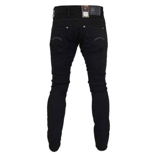 G-Star Revend Skinny Jeans - Elto Nero Pitch Black Superstretch Hot on Sale