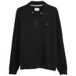 Farah Weah Twill 1 2 Zip Sweater - Black Hot on Sale