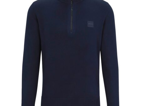 Boss Kanobix 1 4 Zip Knit - Navy For Discount