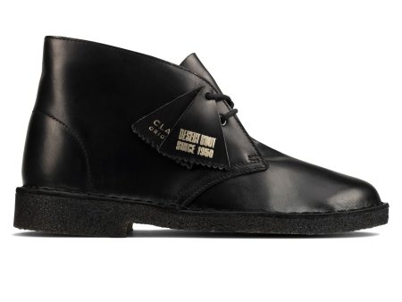 Clarks Originals New Desert Boot - Polished Black on Sale