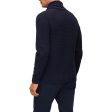 Boss Amado Shawl Neck Knit - Dark Blue Online Hot Sale