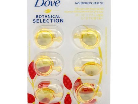 Dove Botanical Selection Nourishing Hair Oil with Rosehip Oil - 6 capsules Cheap