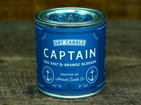 Ambush Candle Co. 8oz  Captain  Soy Candle - Sea Salt   Orange Blossom Discount