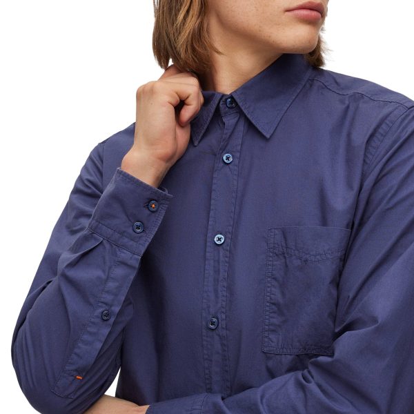 Boss Relegant 6 Poplin LS Shirt - Navy For Sale