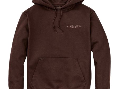 Filson Prospector Embroidered Hoodie - Brown Diamond Cheap