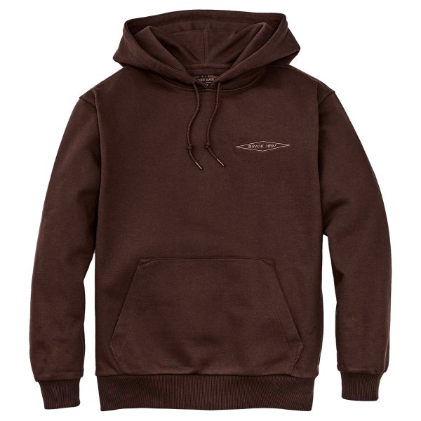 Filson Prospector Embroidered Hoodie - Brown Diamond Cheap