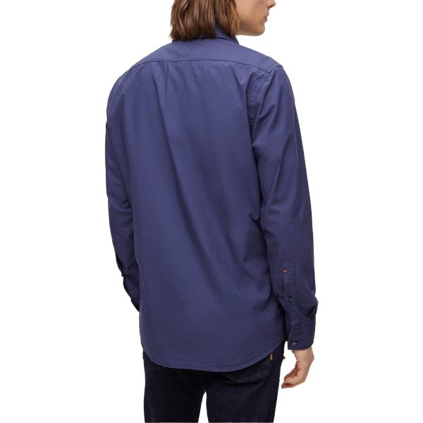 Boss Relegant 6 Poplin LS Shirt - Navy For Sale