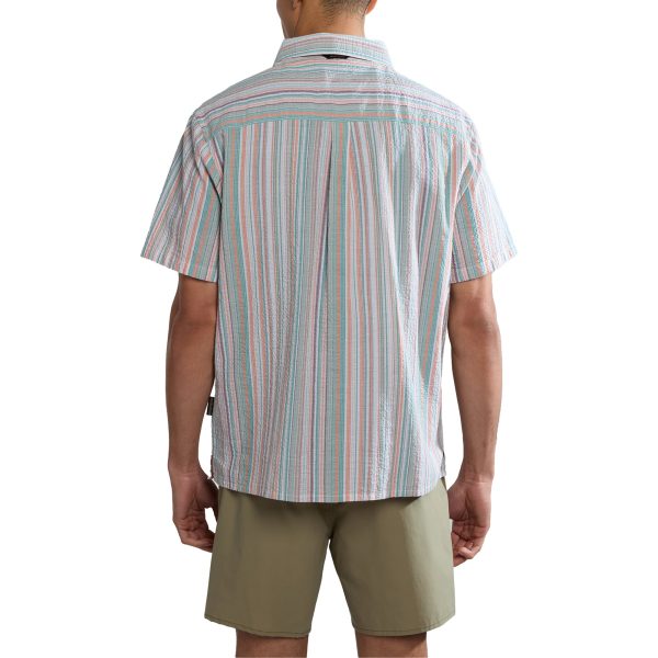 Napapijri G-Tulita Short Sleeve Shirt - Stripe For Sale