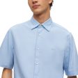 Boss Rash 2 Oxford Short Sleeve Shirt - Sky Blue For Sale