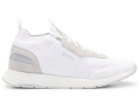 Boss Titanium Knit Runner KNST N Trainers - White Online Hot Sale