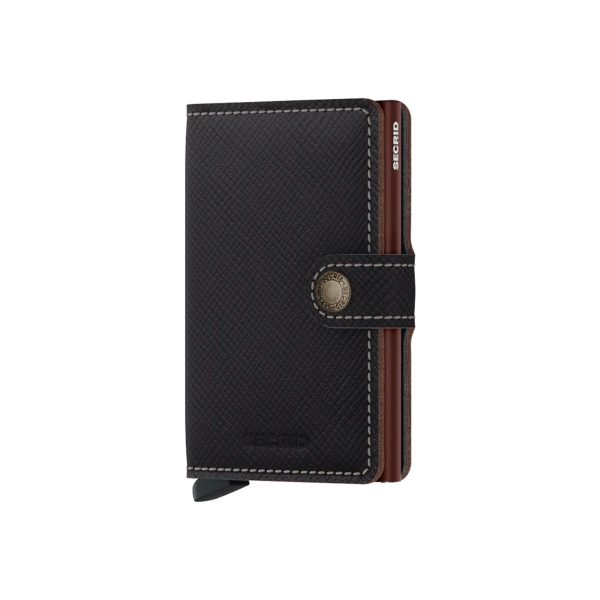 Secrid Mini Wallet Saffiano Brown Online Hot Sale