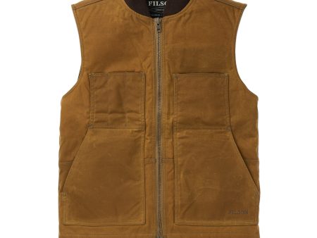 Filson Tin Cloth Insulated Work Vest Gilet - Dark Tan Online