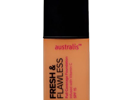 Australis Fresh & Flawless Full Coverage Foundation 30ml TAWNY Supply