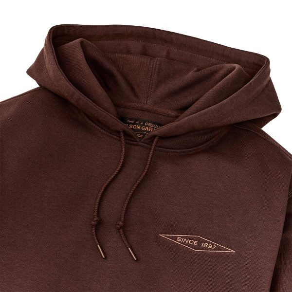 Filson Prospector Embroidered Hoodie - Brown Diamond Cheap