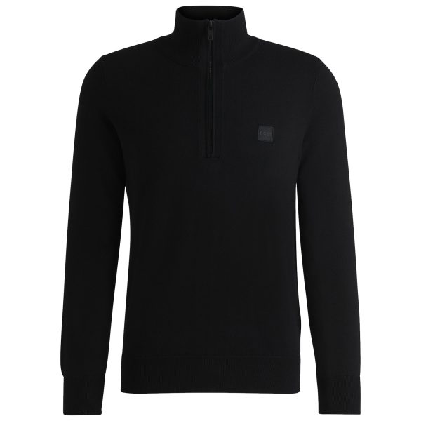 Boss Kanobix S Quarter Zip Knitted Sweater Discount