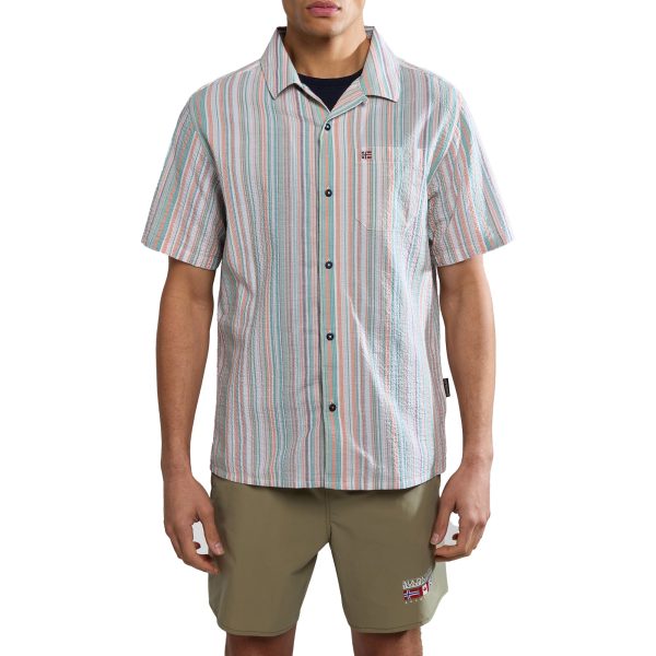 Napapijri G-Tulita Short Sleeve Shirt - Stripe For Sale