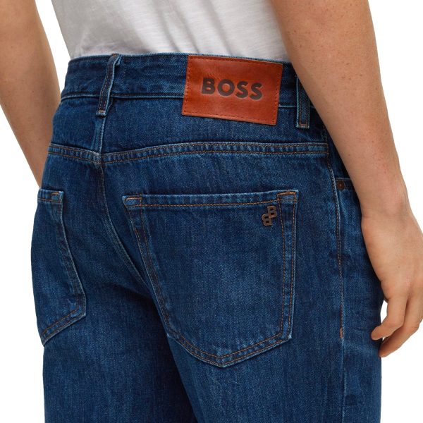 Boss ReMaine Regular Fit Jeans - Roots Dark Blue For Sale